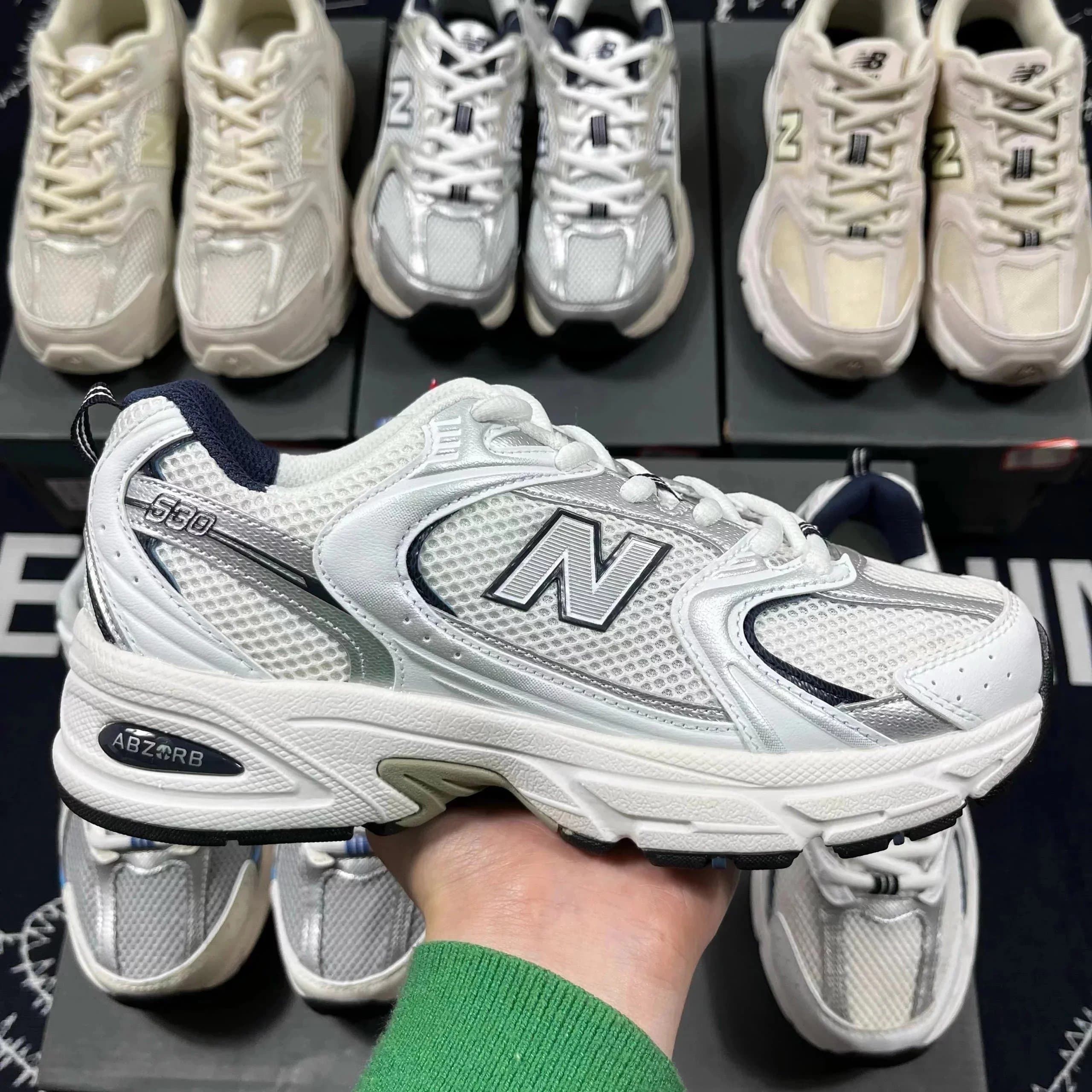 New Balance 530 White Silver Navy