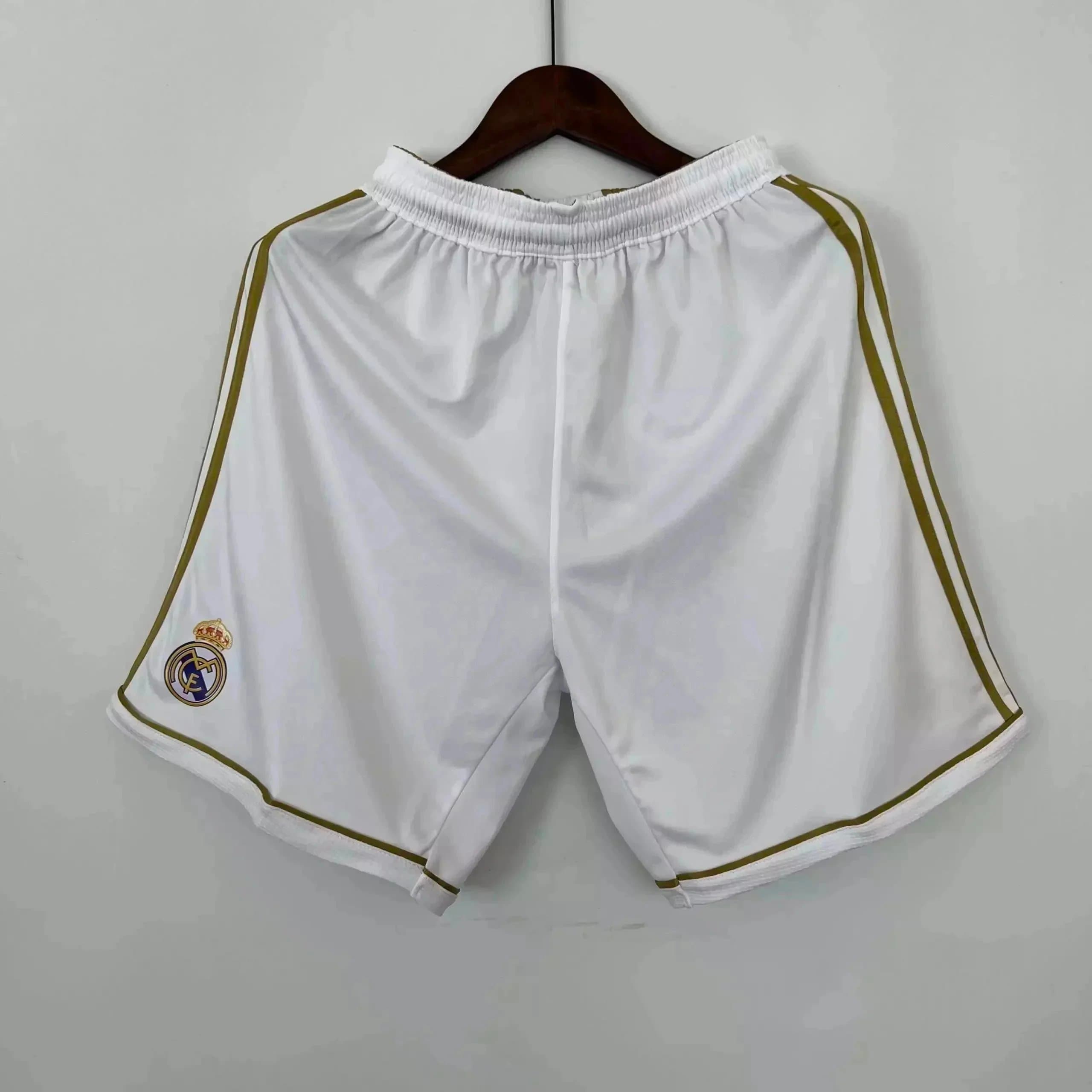 Adidas Real Madrid Home Shorts White with Gold Trim