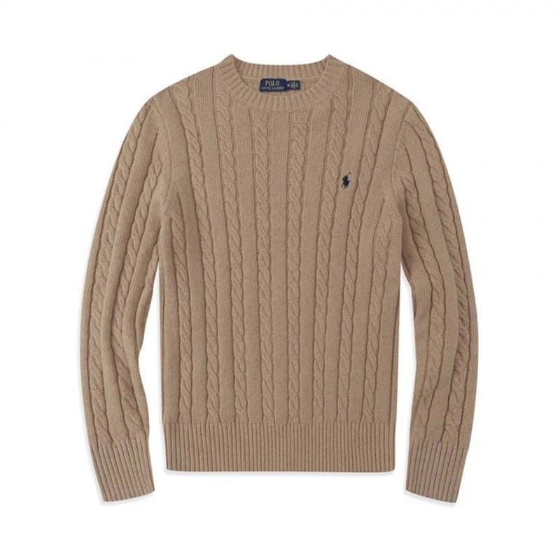 Polo Ralph Lauren Cable Knit Sweater Classic Fit — 男款驼色黑标