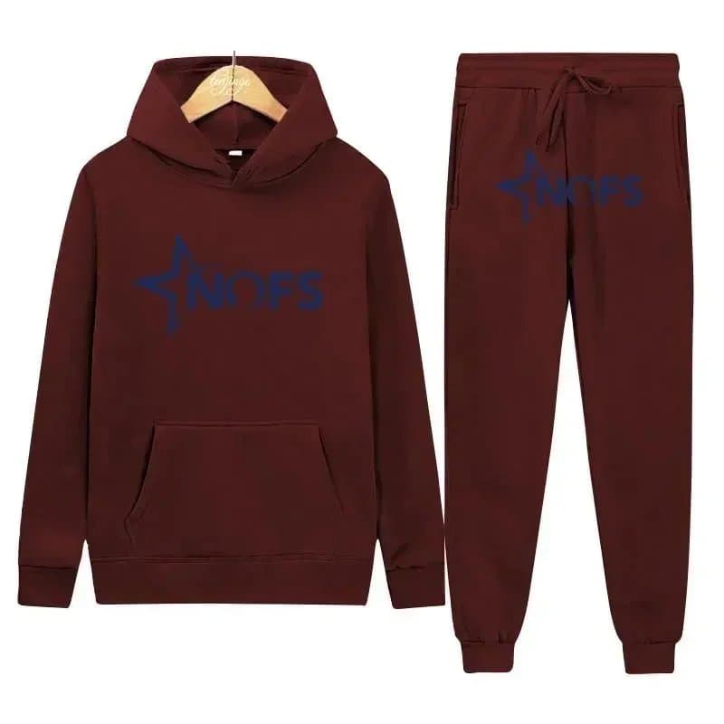 Emporio Armani EA7 Hoodie and Joggers Set Gold Logo — DD-17