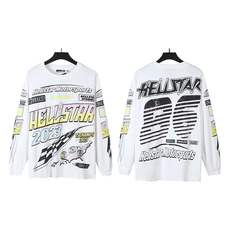 Hellstar Long Sleeve Tee Powered By The Star — 556 long sleeve white