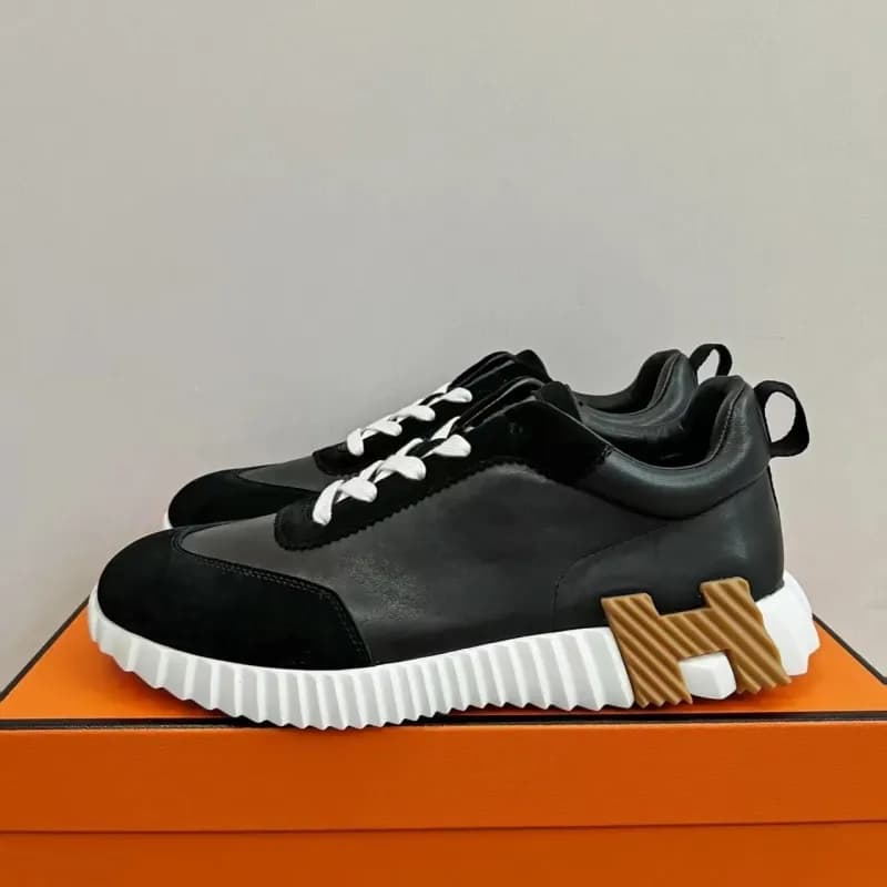 Hermès H-Boot Sneaker White with Black H Logo — 15