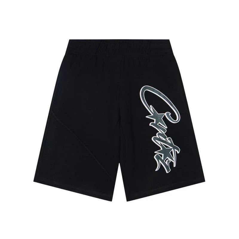 Travis Scott Logo Shorts Rules The World — 黑色