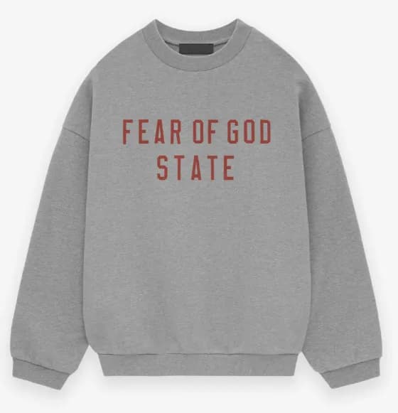 Oversized Tee Fear of God Essentials Arch Logo — 6267深麦灰