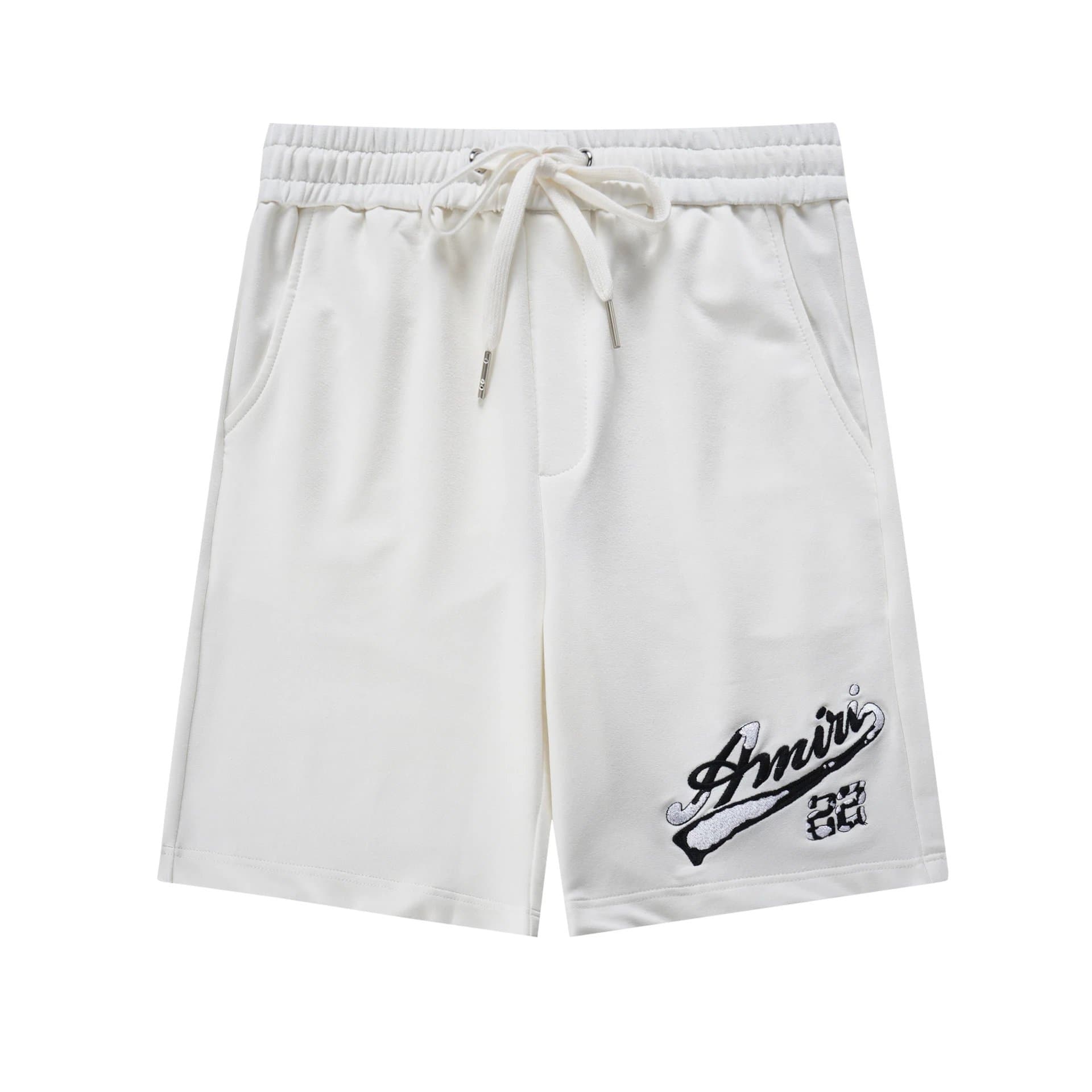 Amiri Embroidered Logo Shorts White