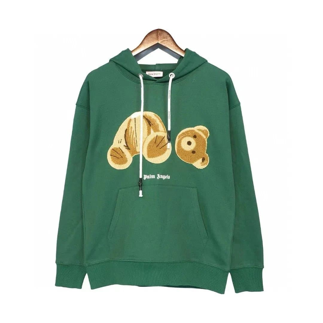 Palm Angels Hoodie Bear Embroidery