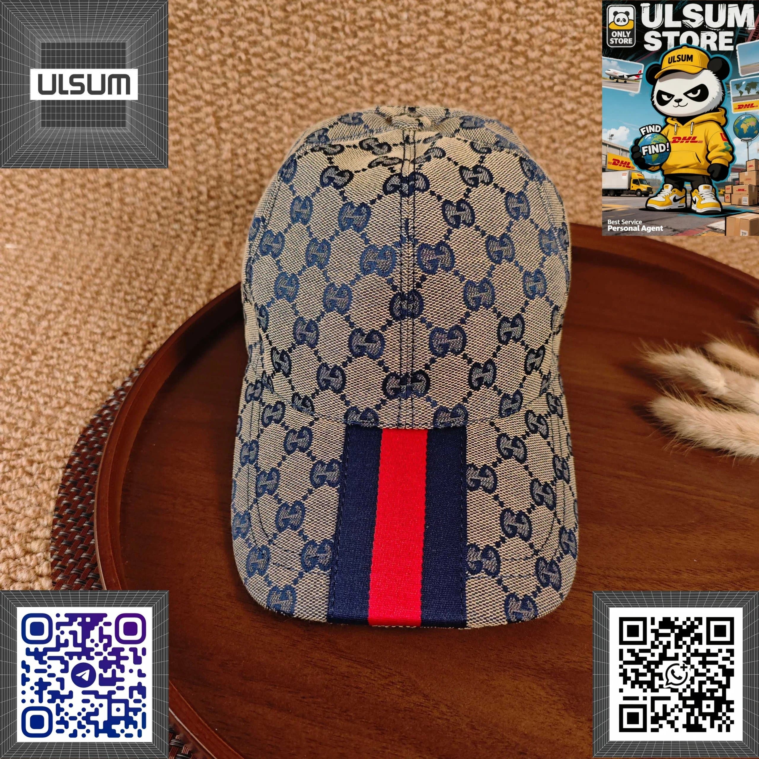 Gucci Baseball Cap GG Monogram Web Stripe — 38