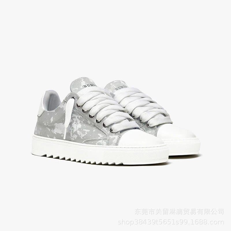Prada Canvas Sneaker Splatter Print — 灰布印花