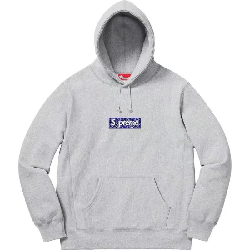 Supreme Zip-Up Hoodie Box Logo — E513灰 19FW BANBANA