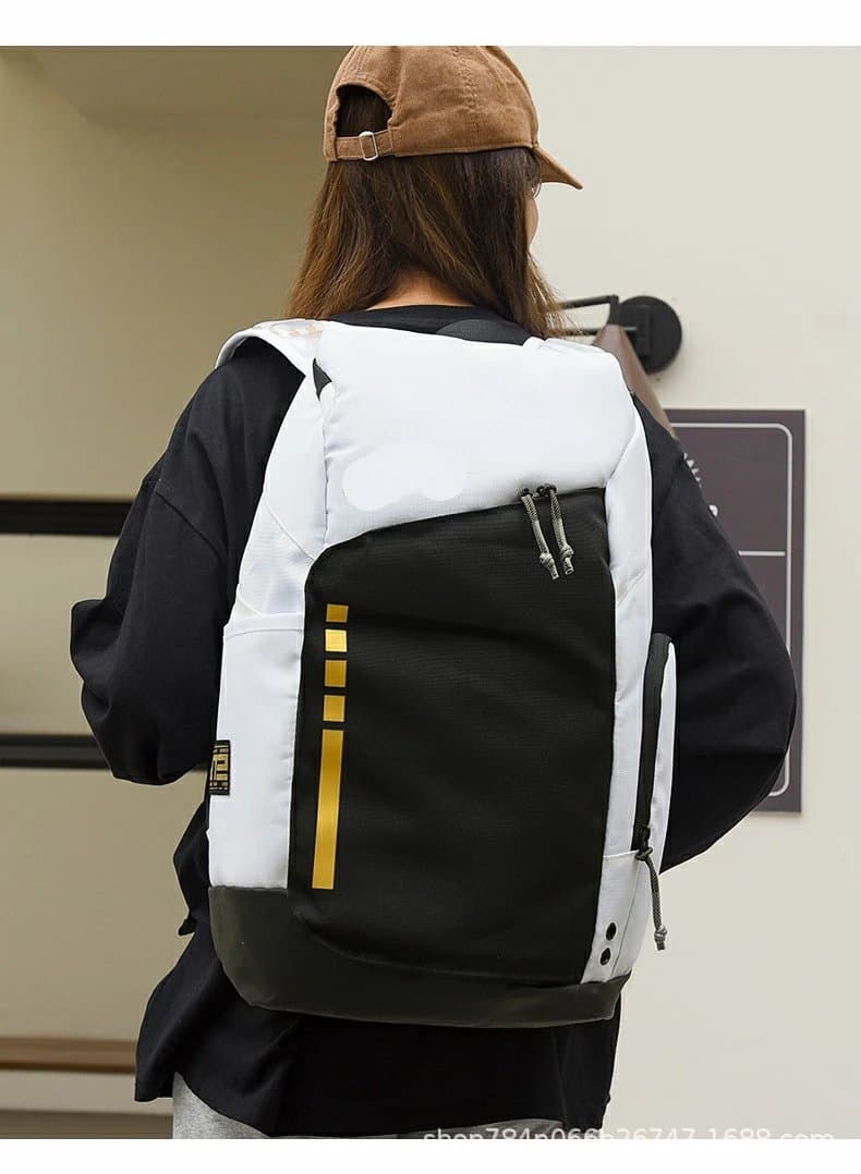 Jordan Backpack Black White Gold
