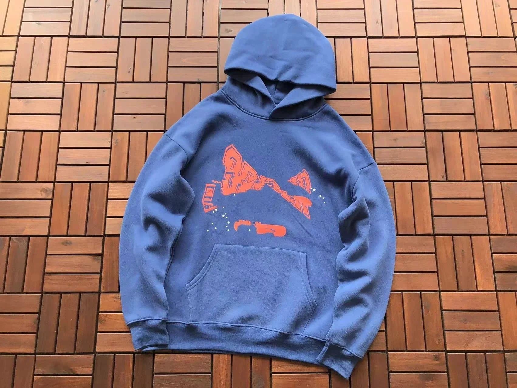 Gallery Dept. Hoodie Orange Graphic Print