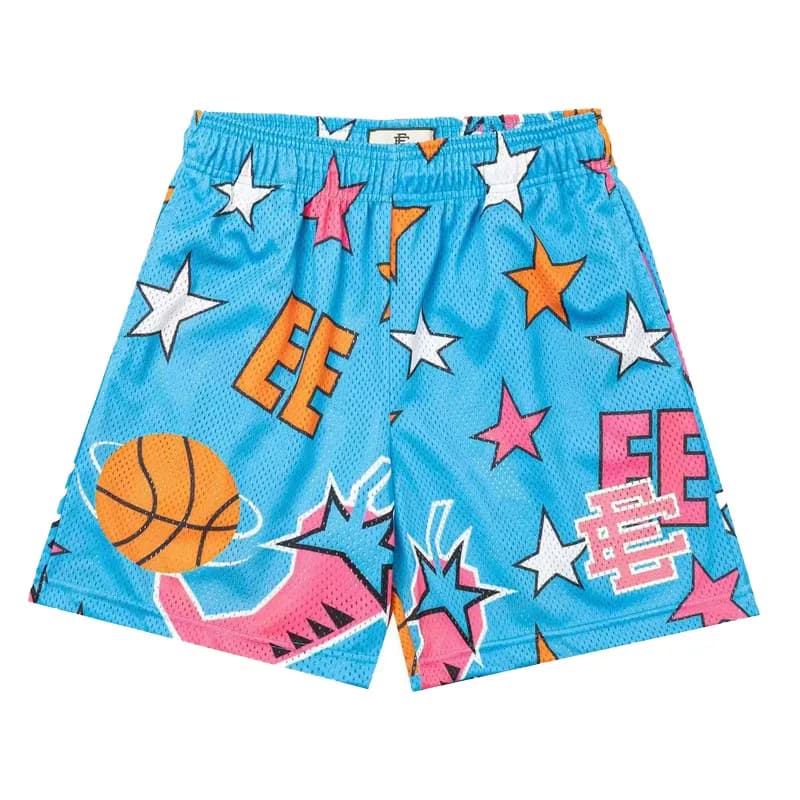 Fear of God Essentials Mesh Shorts Star & Basketball Print