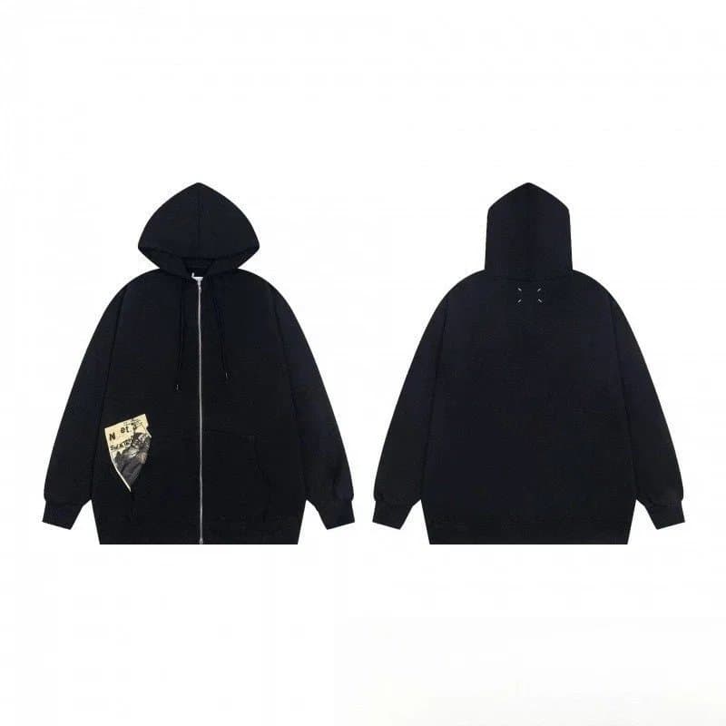 Undercover Zip-Up Hoodie Patch Pocket