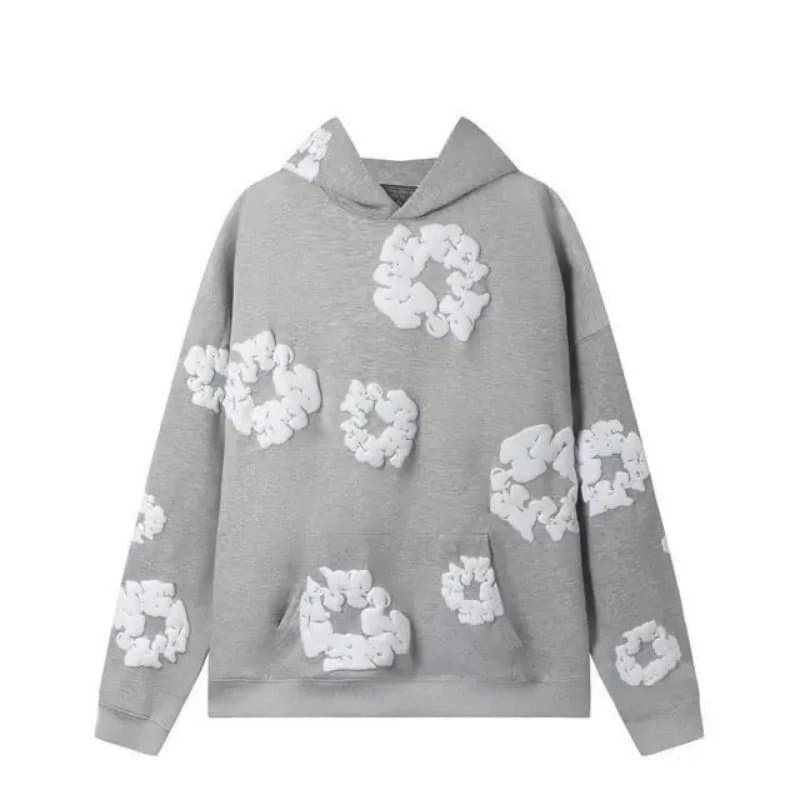 Balenciaga Hoodie Scrunched Flower Appliqué