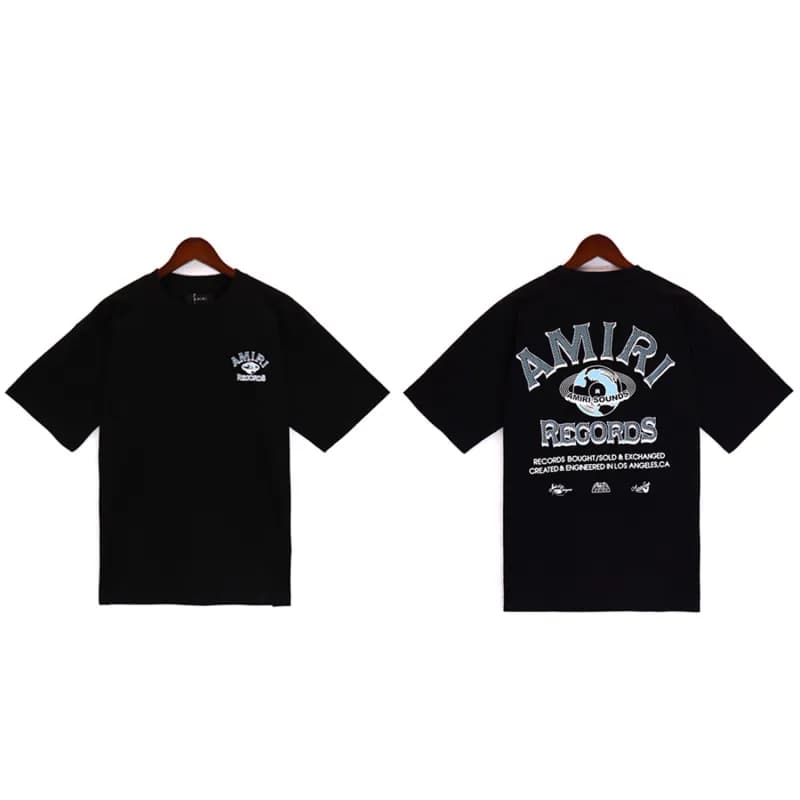 Amiri Logo T-Shirt Embroidered Script — 2180 黑