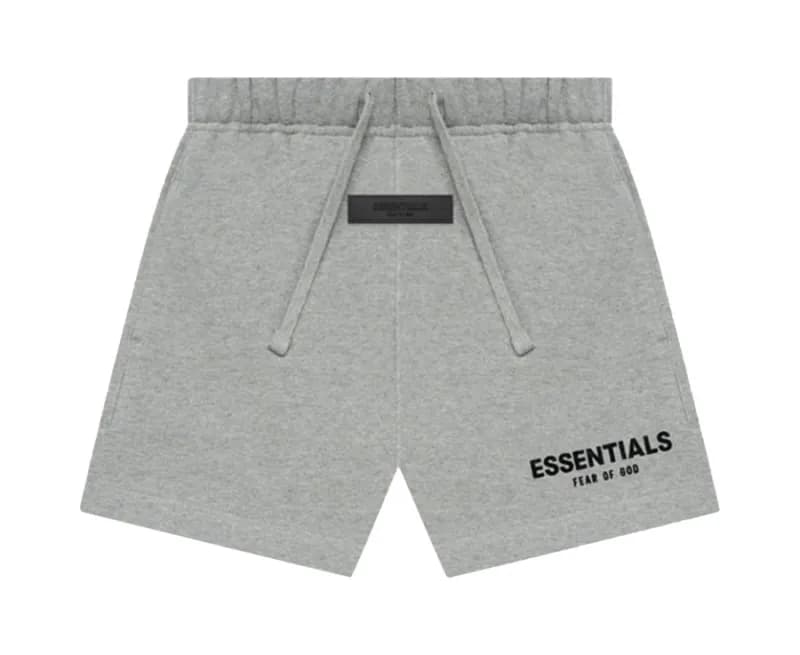 Fear of God Essentials Logo Shorts Heather Grey