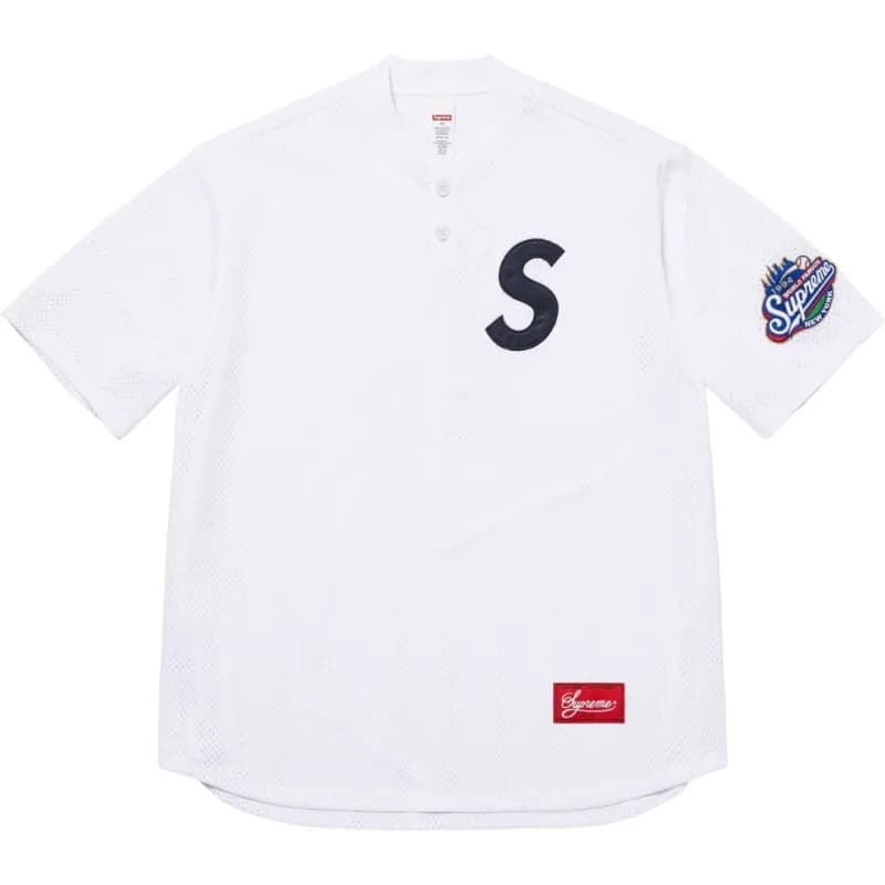 Supreme Mesh Baseball Jersey S Logo