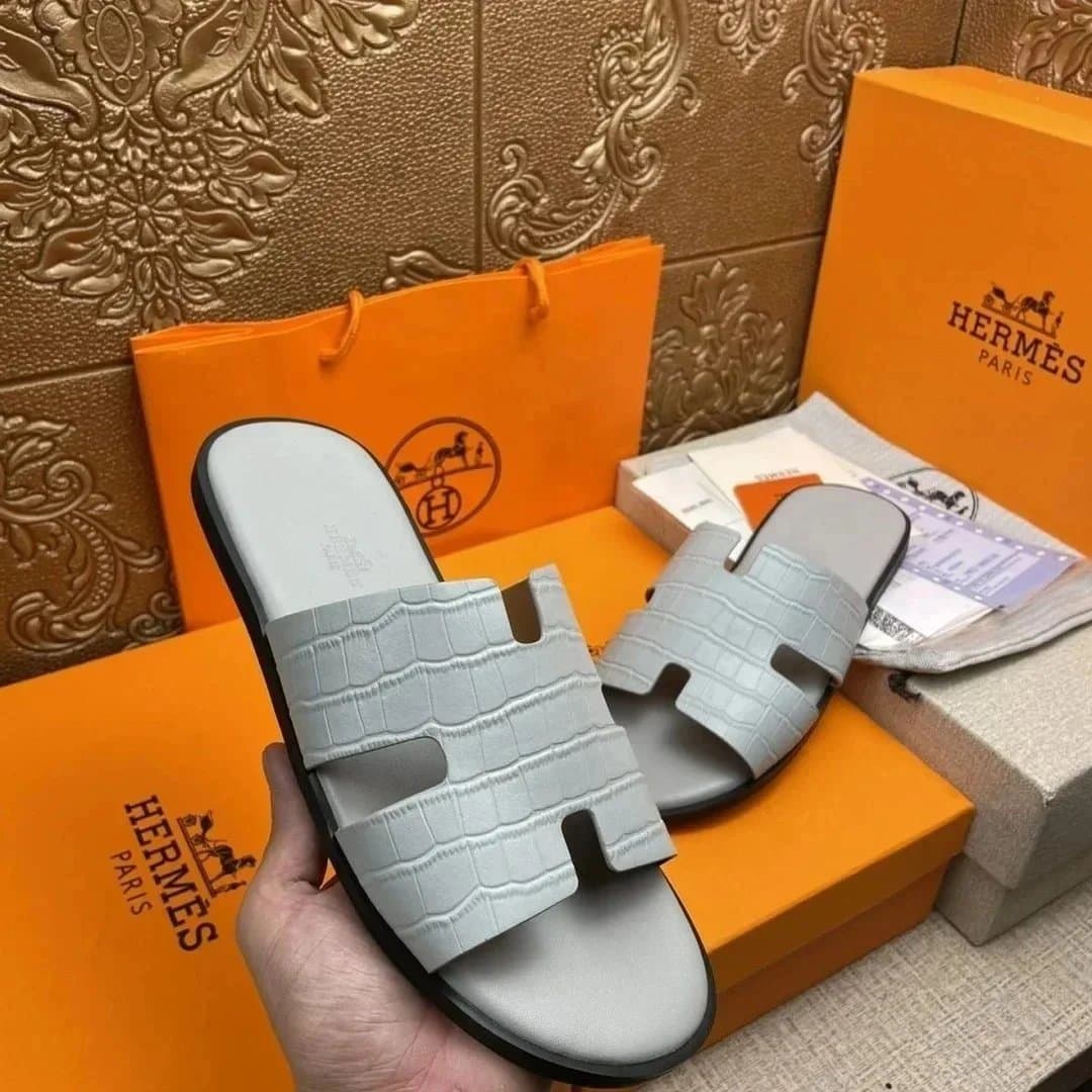 Hermès Oran Sandal Crocodile-Embossed