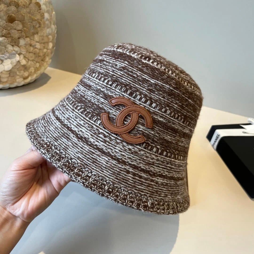Chanel Bucket Hat Tweed CC Logo
