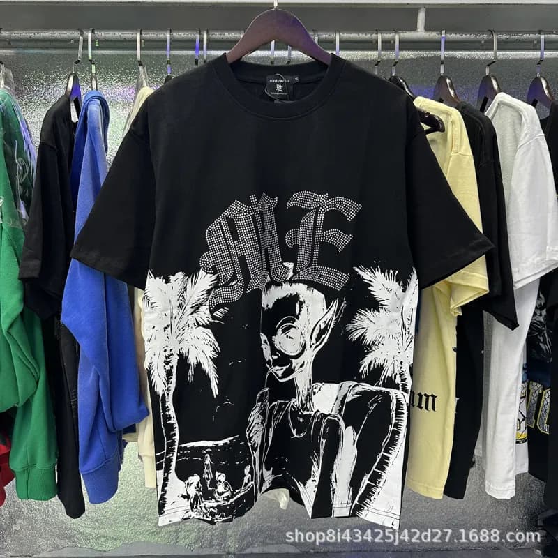 Anti Social Social Club Graphic Tee Alien Print — EM005黑色