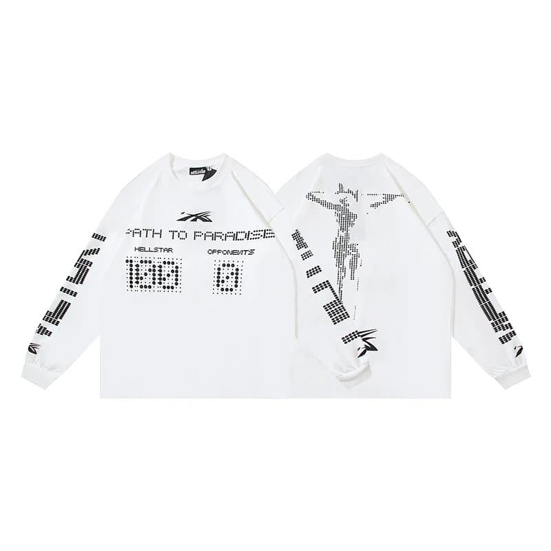 Hellstar Long Sleeve Tee Victory Within Graphic — 557白色