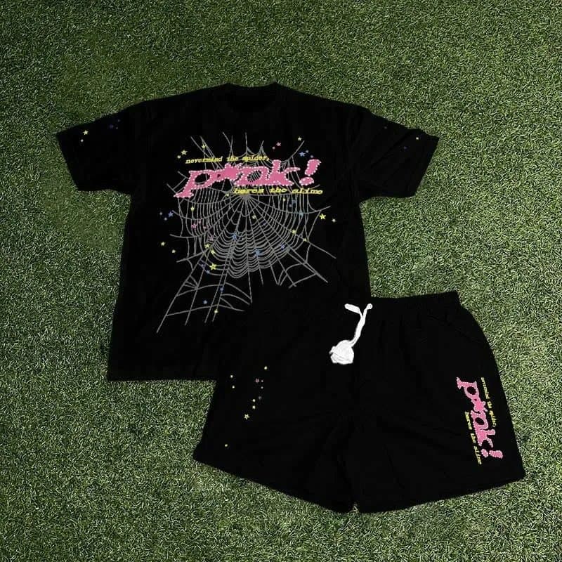 Hellstar Skull Graphic Tee & Shorts Set Hell Star Skull Print — DXT1HY018