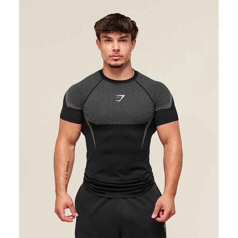 Compression T-Shirt Mesh Panel