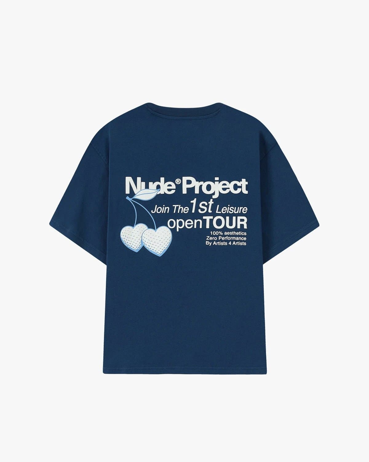 Nude Project Graphic Tee Multi-Color Logo Print — 款式06-深蓝色