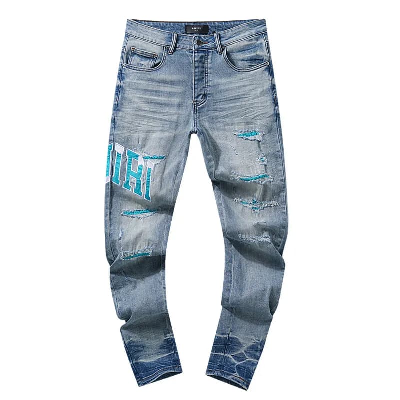 Off-White Distressed Jeans Paint Splatter — AM315#
