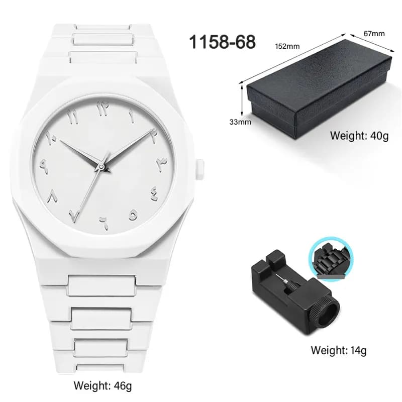 Octagonal Watch Minimalist Numeric Dial