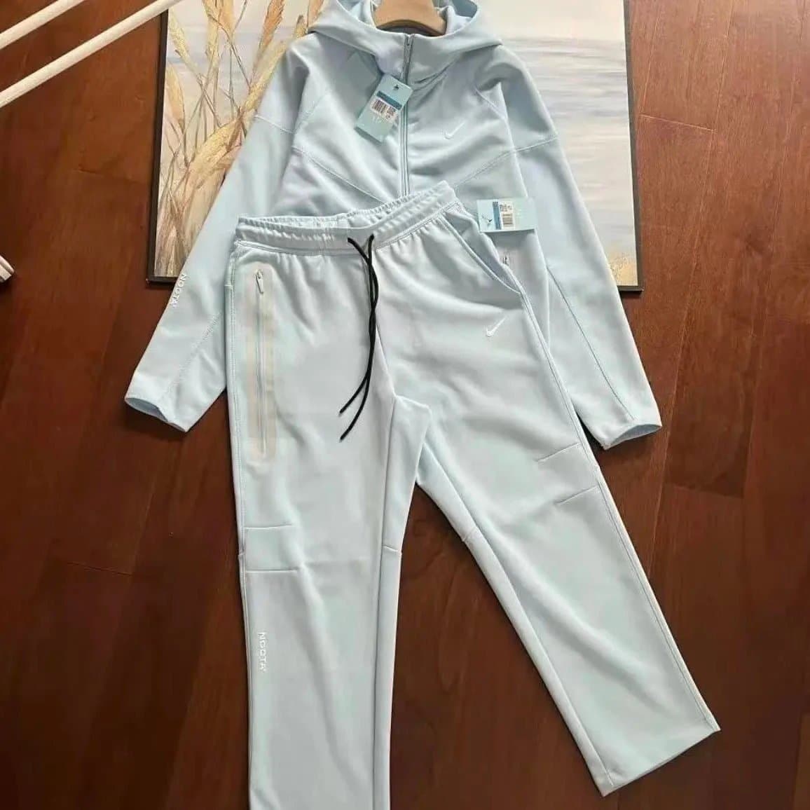 Nike Tech Fleece Hoodie and Joggers Set Light Ice