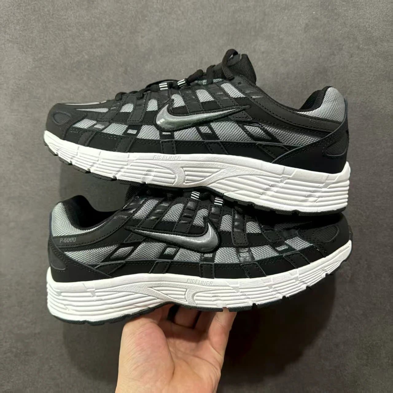 Nike P-6000 Black Metallic Silver