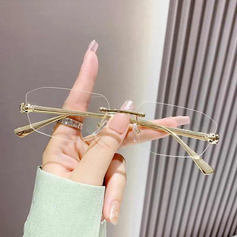 Chrome Hearts Rimless Glasses Skull Temple Tips