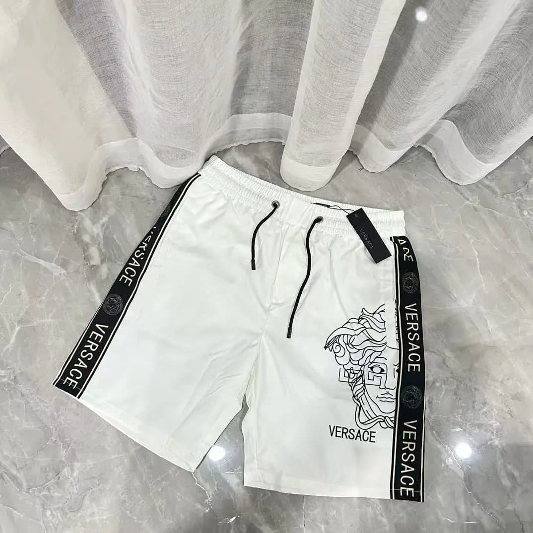 Versace Medusa Tape Shorts Medusa Print with Logo Tape