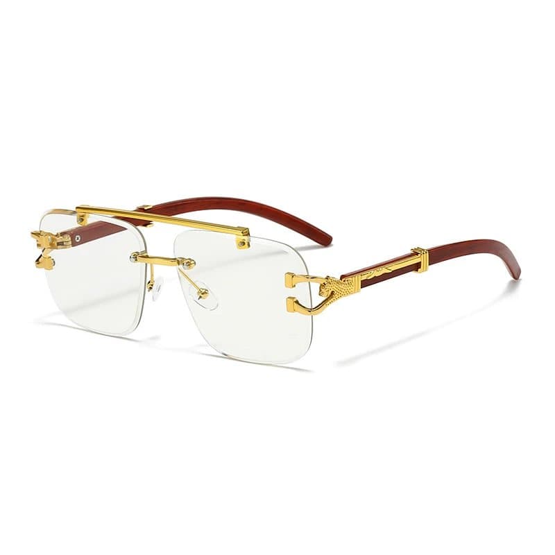 Cartier Juste Un Clou Sunglasses Gold Frame with Brown Temples