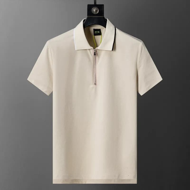 Balenciaga Zip Polo Shirt Contrast Trim