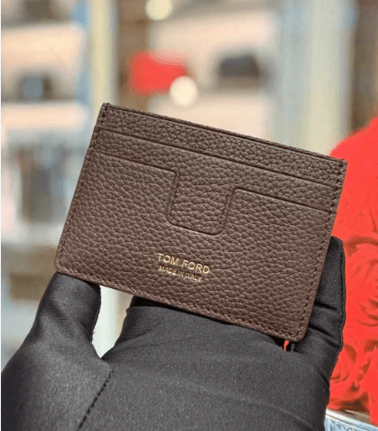 Tom Ford Card Holder Pebbled Leather