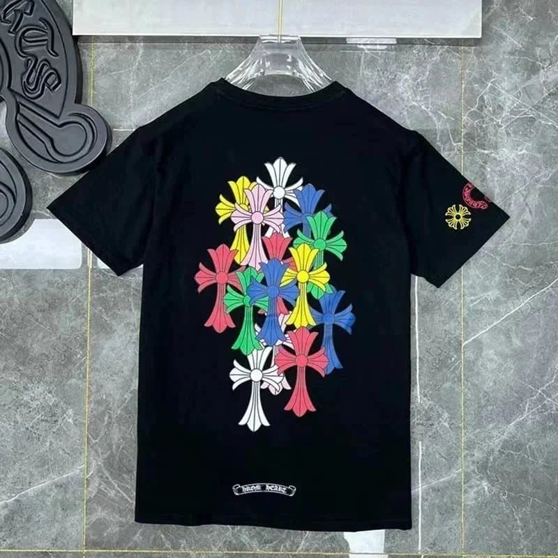 Chrome Hearts Short-Sleeve T-Shirt Multi-Cross Back Print