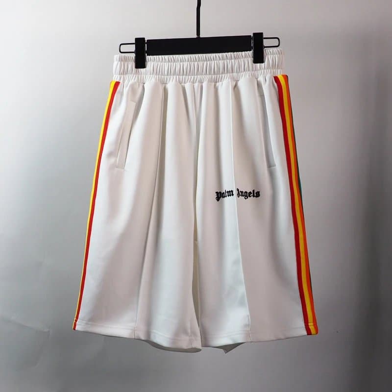 Sp5der Flame Print Shorts Flame Graphic — 4507白色