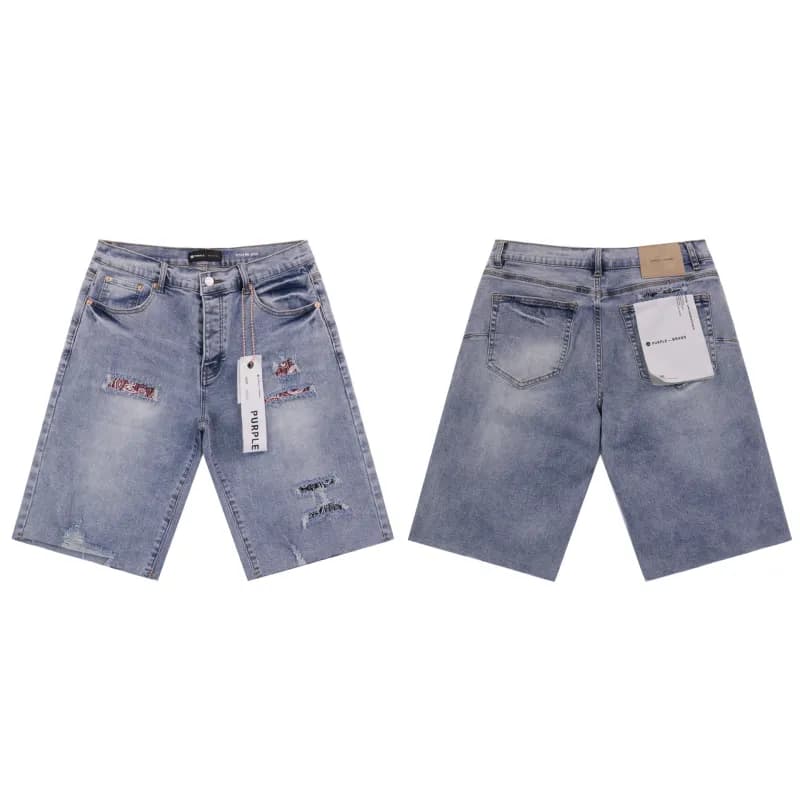 Balenciaga Cargo Shorts Washed Black with Pearl Embellishment — 8662蓝色
