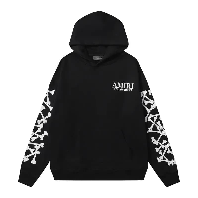 Amiri Hooded Sweatshirt Bone Print