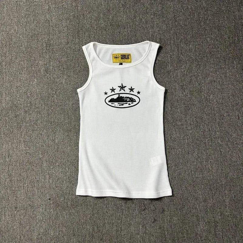 Chrome Hearts Ribbed Tank Top Island Logo