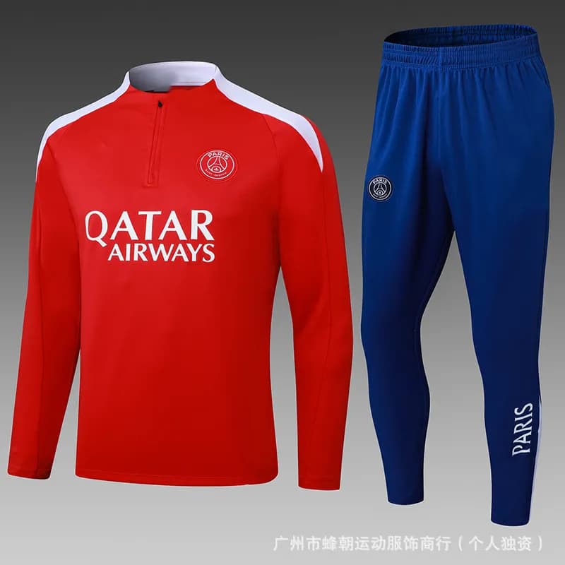 Adidas Training Set Qatar Airways — 半拉2526巴黎红色