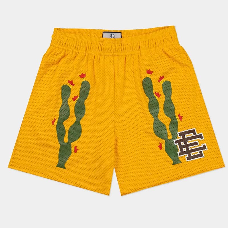 Cactus Plant Flea Market Mesh Shorts Cactus Print