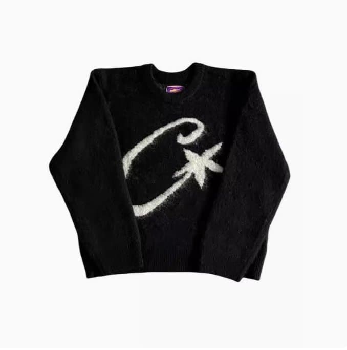 Off-White Knit Sweater Crescent Star Logo