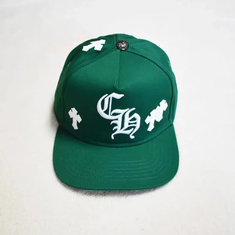 Chrome Hearts Trucker Hat Multi-Color Cross Embroidery — CH+十字皮标绿色