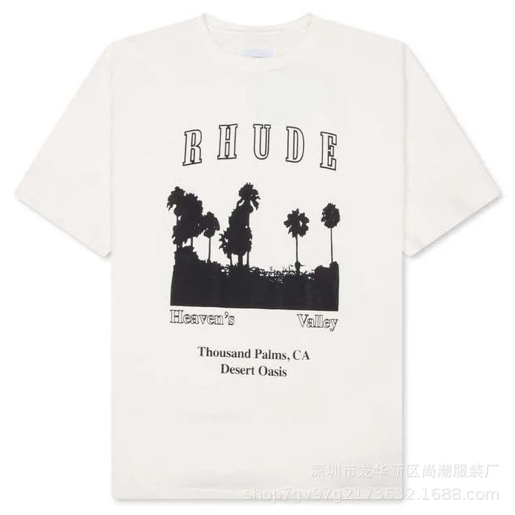Graphic T-Shirt Rhude Eagle Logo — A08白色