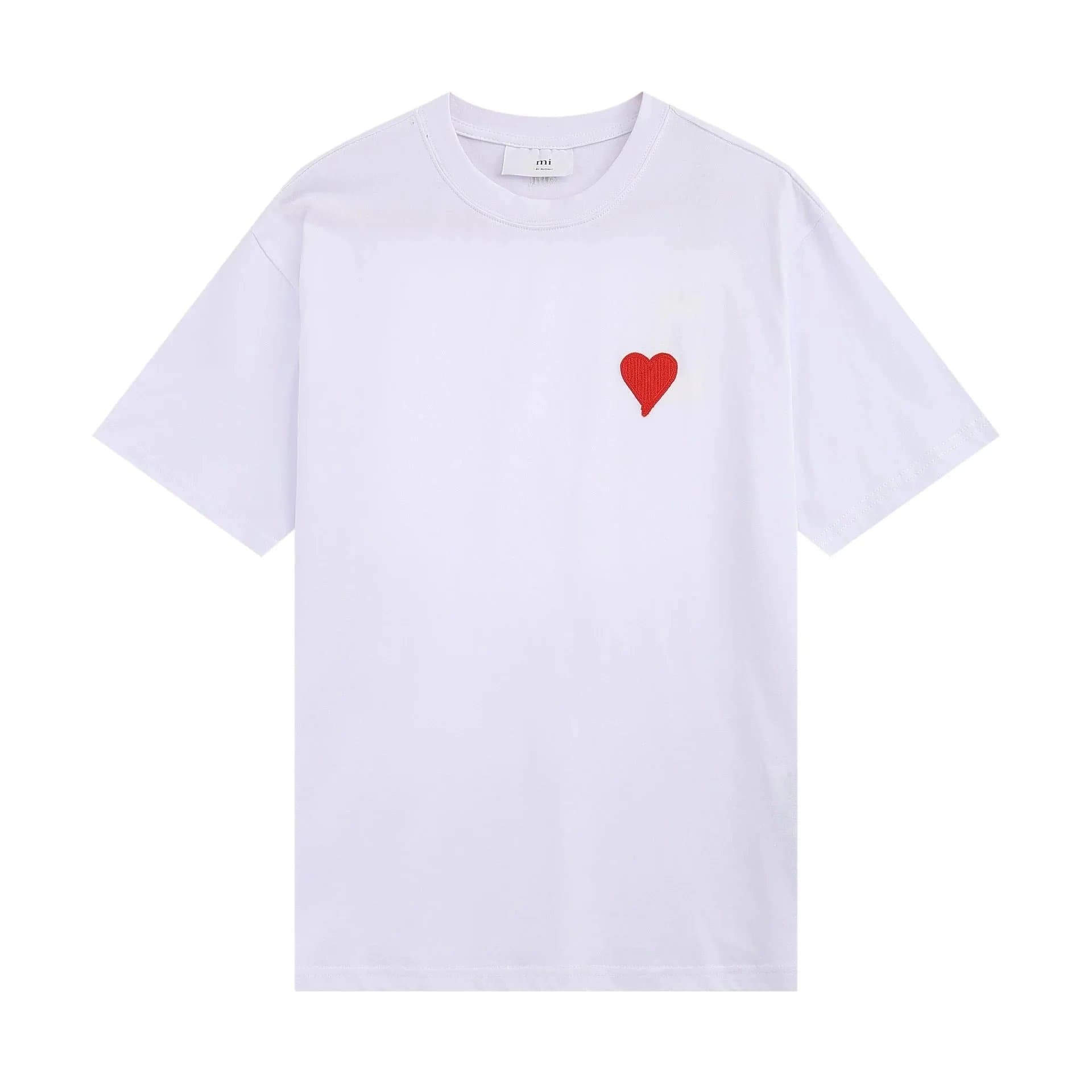 Comme des Garçons Heart T-Shirt Red Heart Embroidery