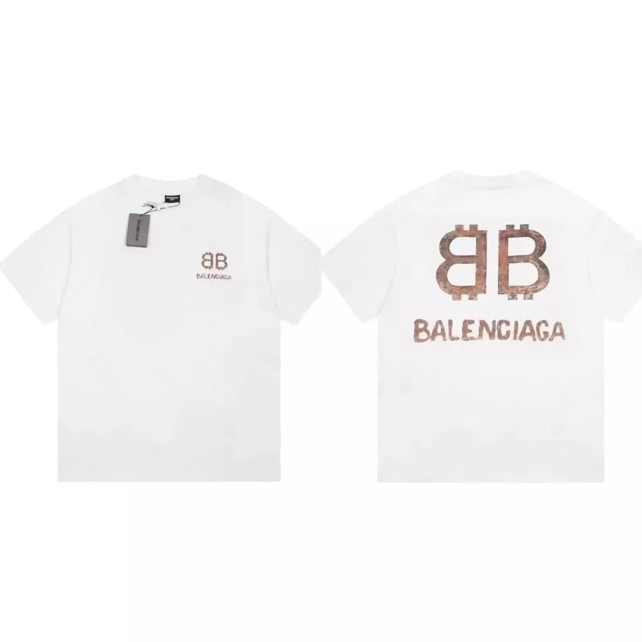Balenciaga Logo T-Shirt Bitcoin Print