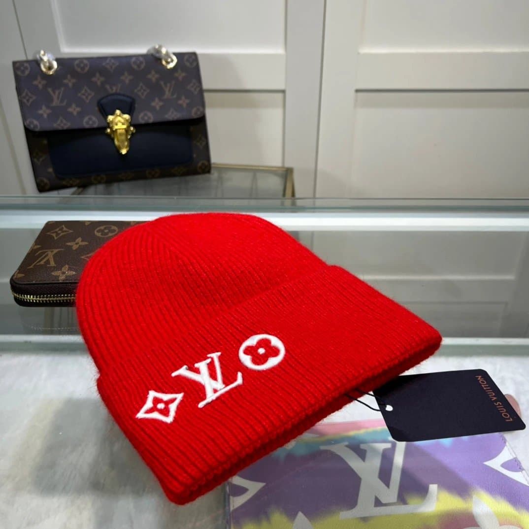 Moncler Beanie Logo Patch — 225# 红色